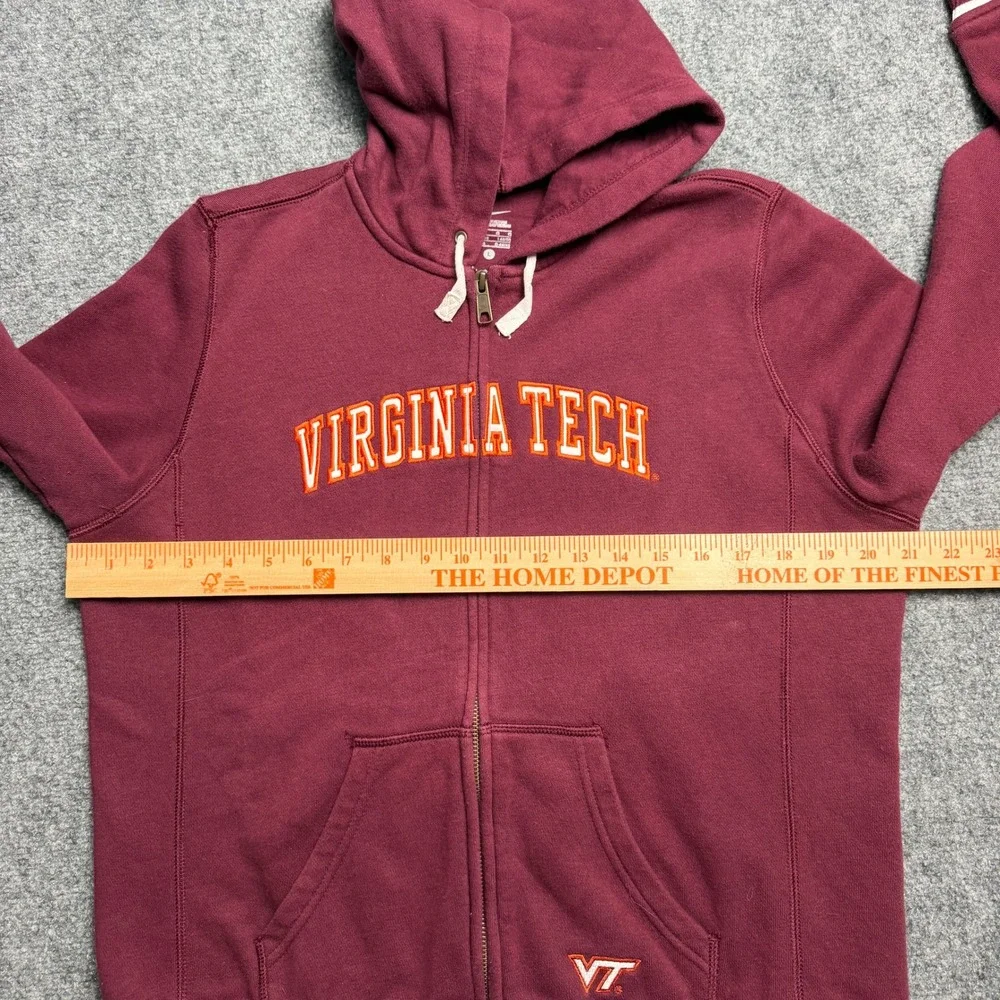Nike Virginia Tech Hokies Full Zip Hoodie Maroon Kids Large L 12-14 Sweatshirt